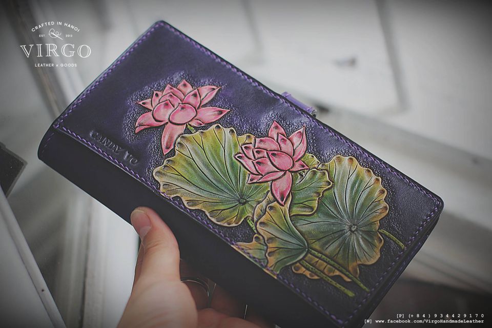 Pink Lotus Long Wallet
