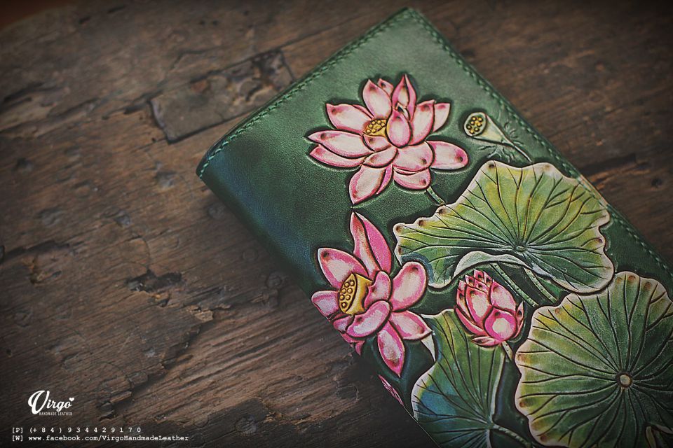 Pink Lotus Women Long Wallet
