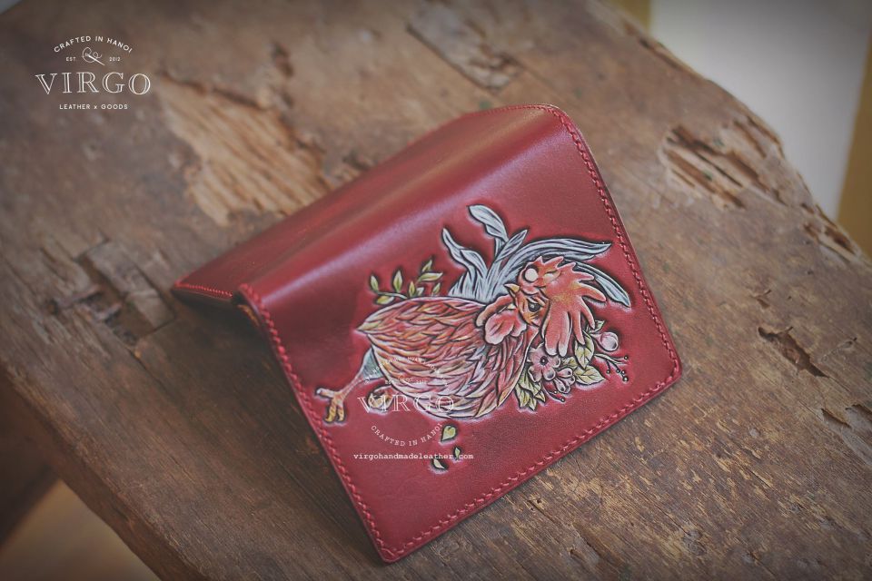 Rooster Men Carving Wallet