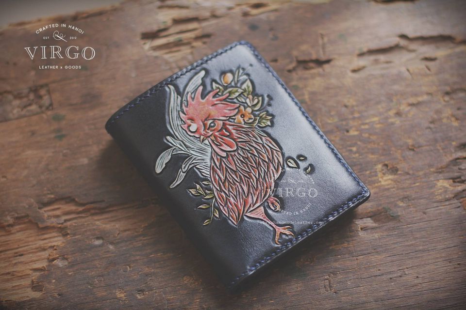 Rooster Men Carving Wallet