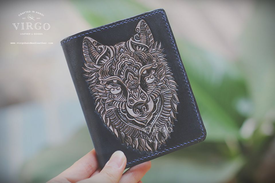 Wolf Men Carving Wallet