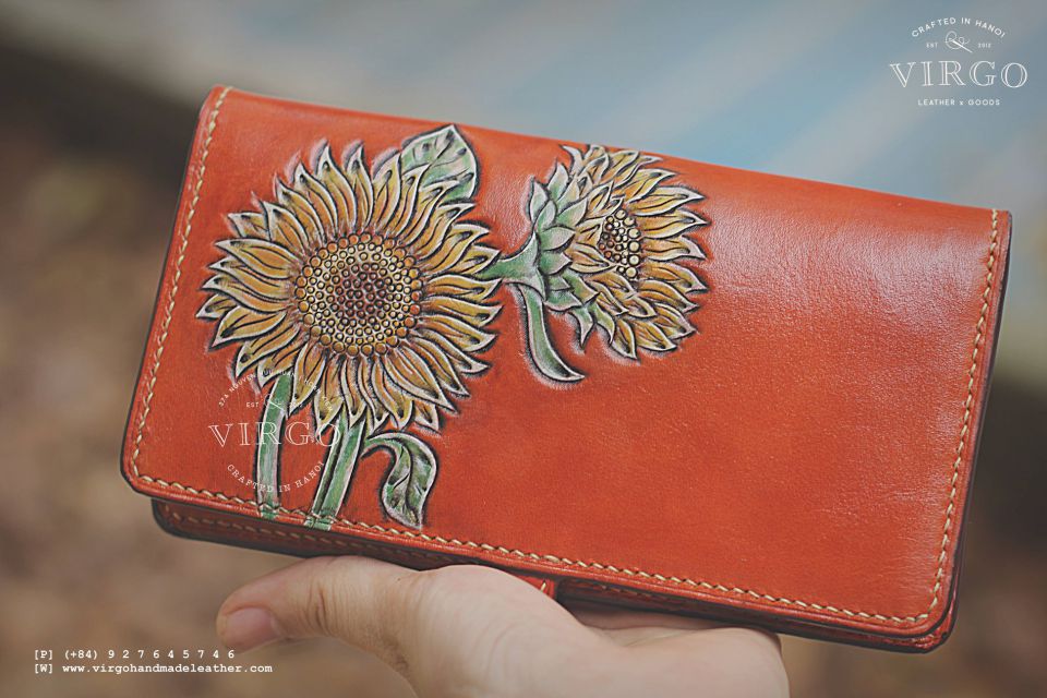 Double Sunflower Long Wallet