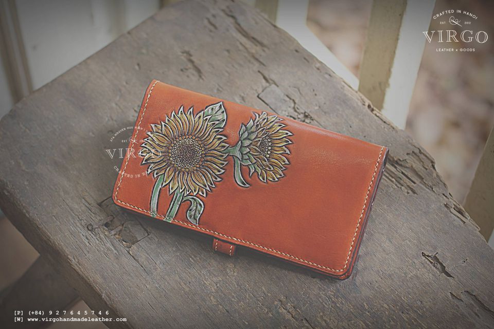 Double Sunflower Long Wallet