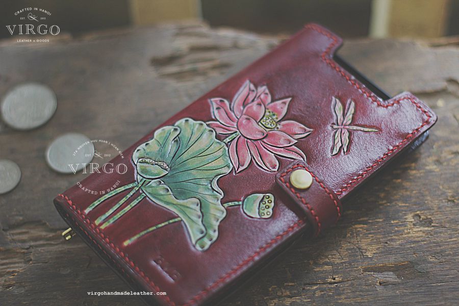 Lotus Phone Wallet with Flydragon